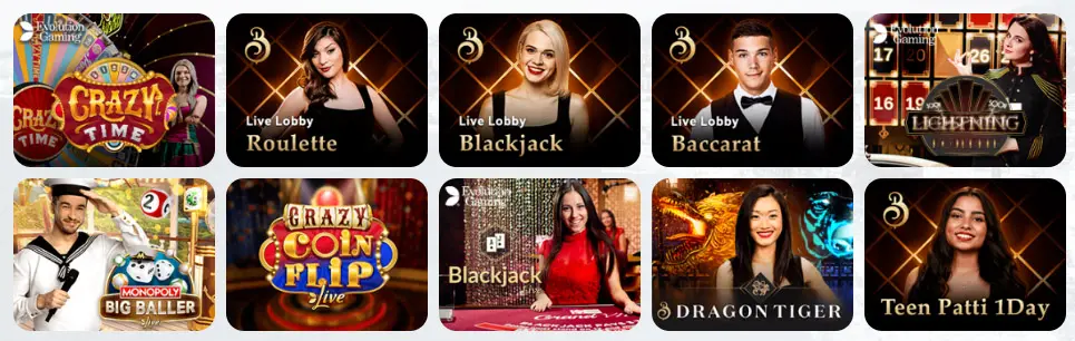 Jeux de casino en direct CrownPlay Casino