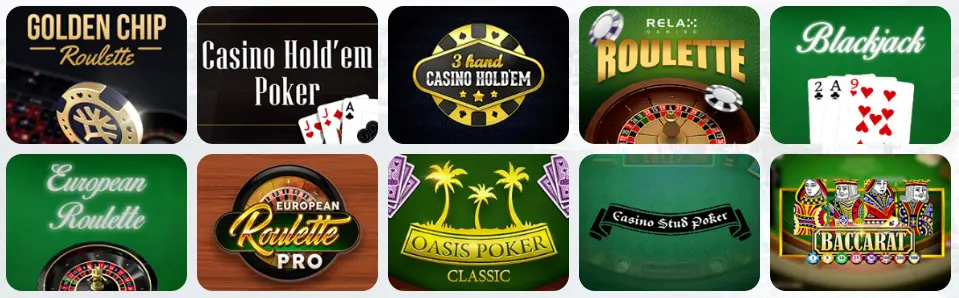 Jeux de table au CrownPlay Casino